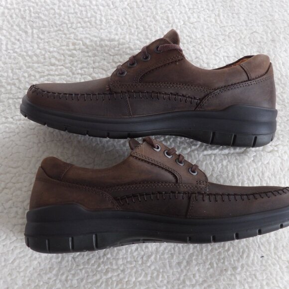 Ecco Seawalker NEW BROWN(Coffee) Oiled Leather Oxford Men\'s Shoes main image 10